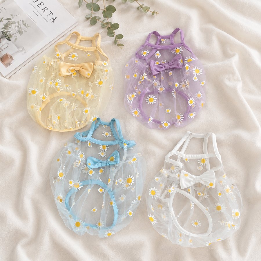 小雛菊薄紗寵物背心裙｜FurNest 商品圖片