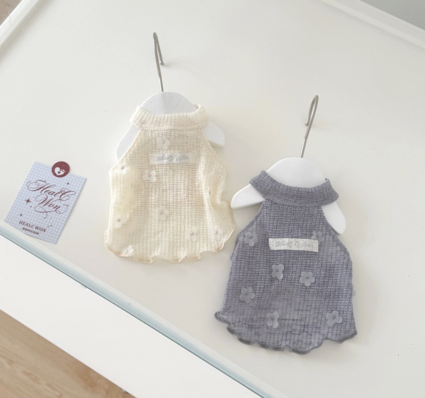 立體小花刺繡背心｜FurNest 商品圖片